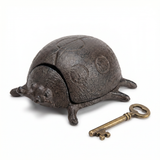 cast iron ladybug key holder outdoor key hider garden decor hidden key box