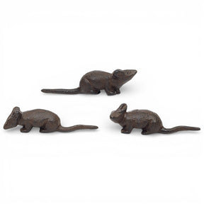 cast iron mouse figurine rustic decorative mouse sculpture