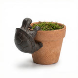 cast iron turtle pot hanger decorative turtle planter clip for flower pots and plant displays