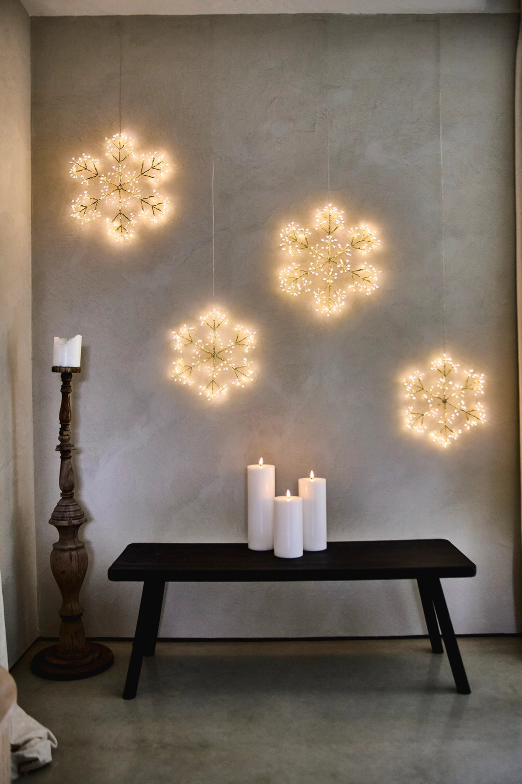 Champagne Snowflake LED Hanging Light