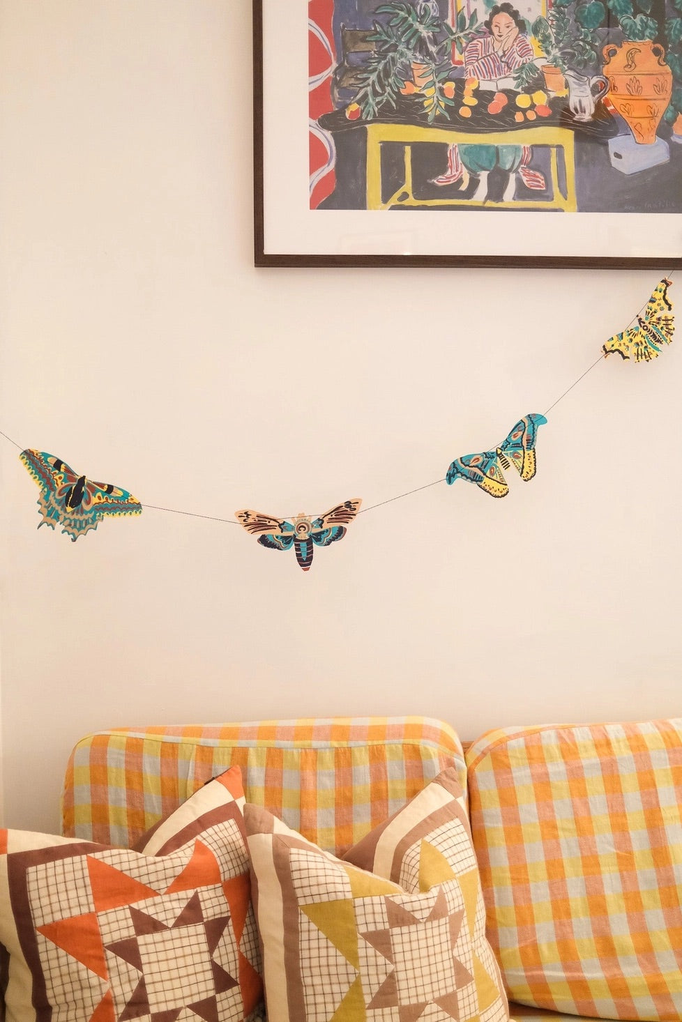 Hand-Sewn Moths Paper Garland | East End Press