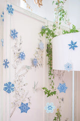 Snowflakes Sewn Paper Garland | East End Press