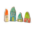 ceramic colorful house shaped planters by Kalalou