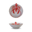ceramic lobster bowl reactive glaze coastal dish small lobster embossed bowl