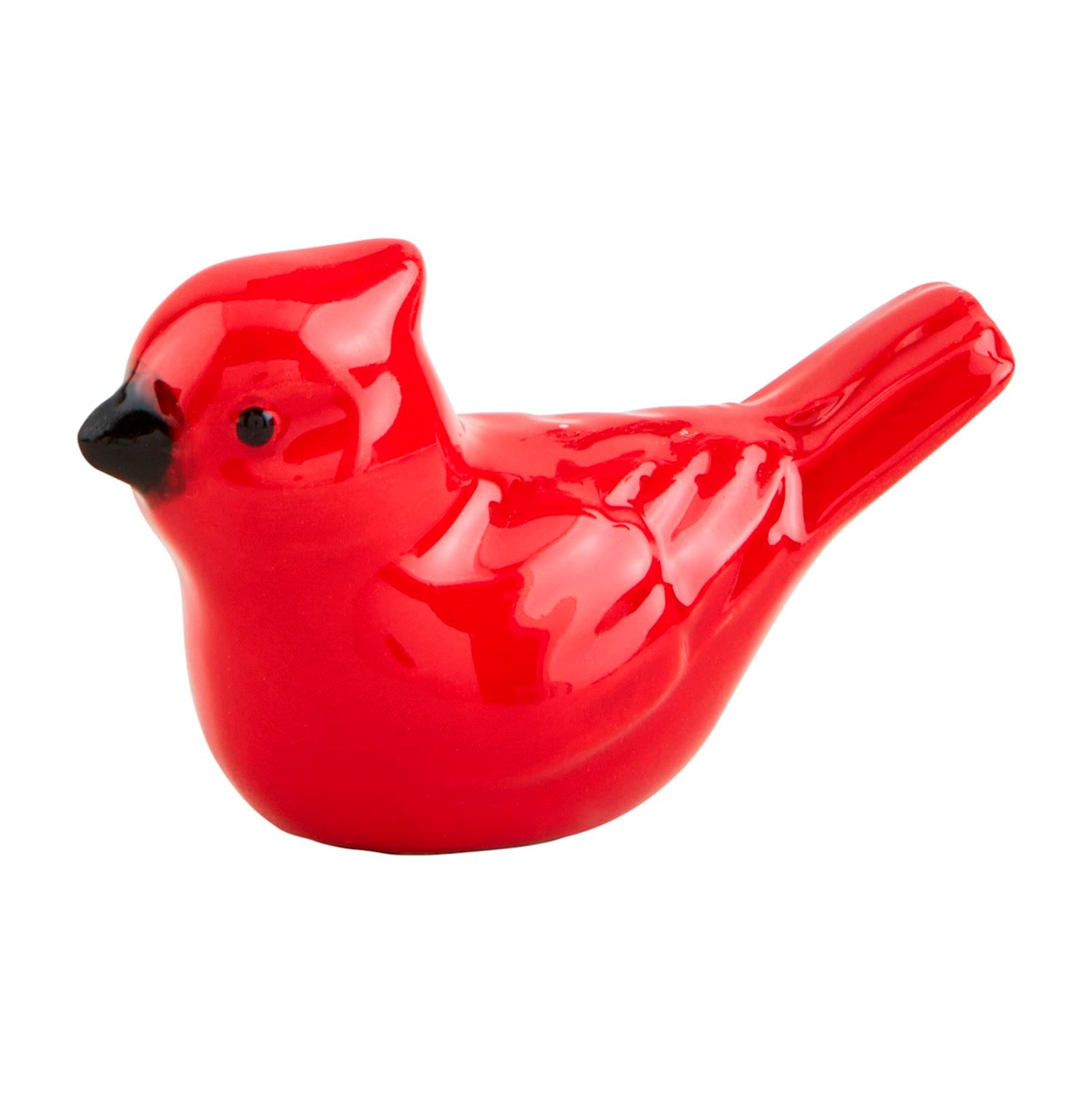Hand-Painted Red Ceramic Pocket Cardinal – Rust & Cinder