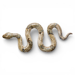 ceramic snake figurine reactive glaze decorative shelf accent