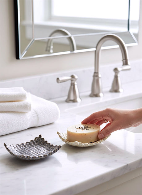 Reactive Glaze Ceramic Debossed Soap Dish