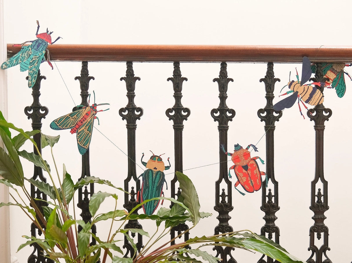 Hand-Sewn Insects Paper Garland | East End Press