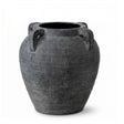 charcoal four handle decorative vase rustic amphora style vase for dried stems and home décor
