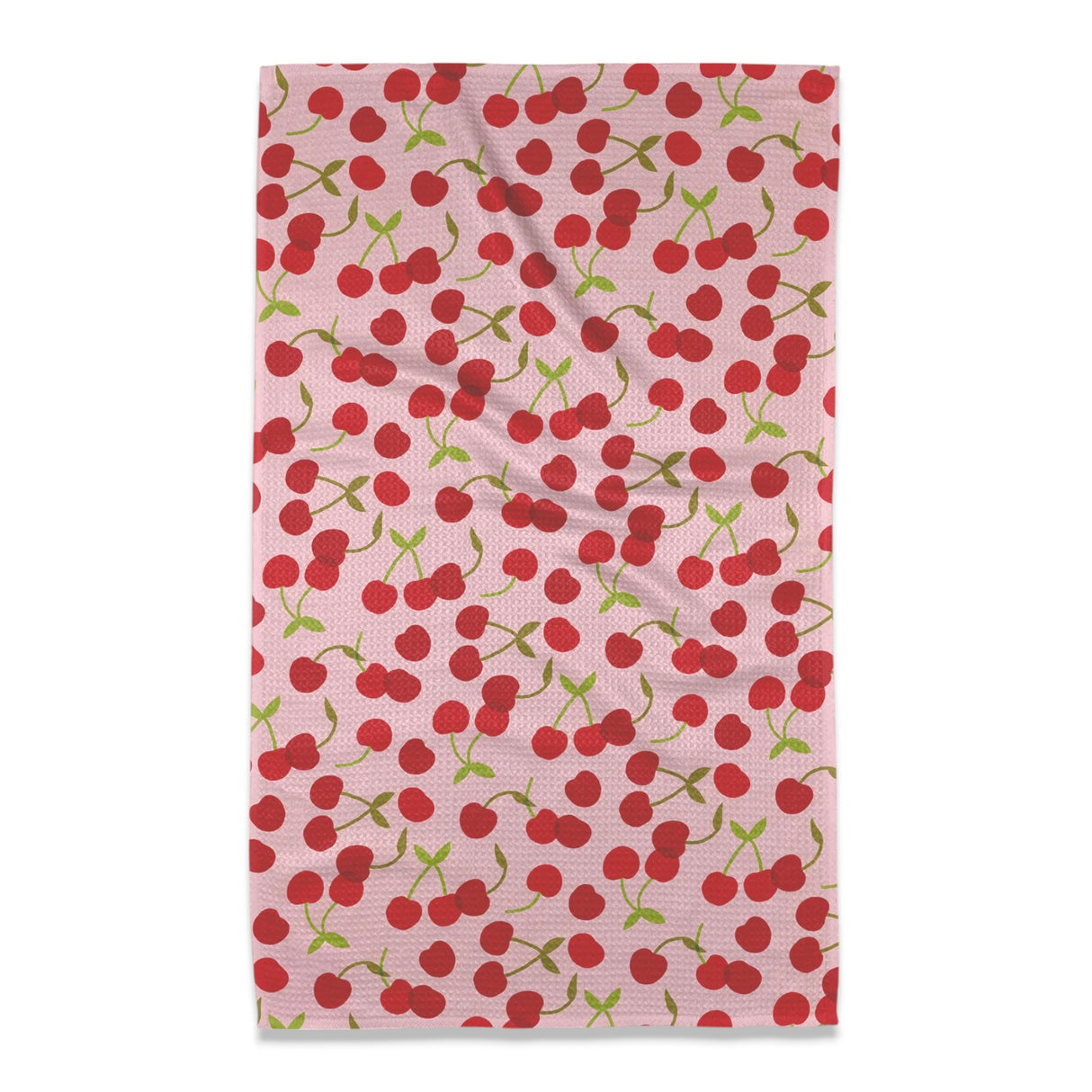 Cheery Cherries Geometry Tea Towel