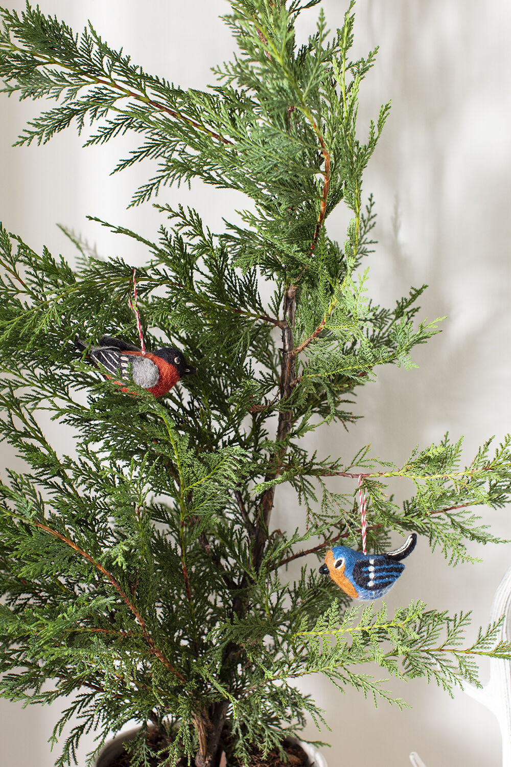 Embroidered Felt Blue Bird Ornament - Thumbnail 3