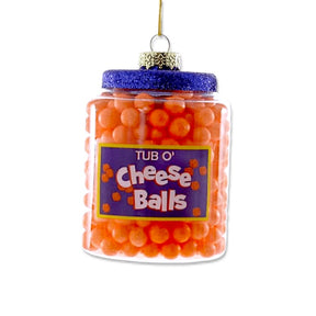 Glass cheese balls ornament by cody foster