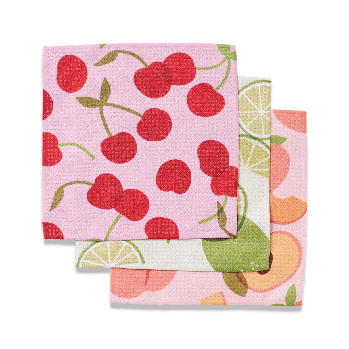 Fruit Fun Geometry Dishcloths | 3-Pack