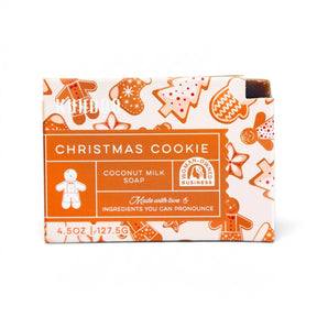 Christmas Cookie Bar Soap with a sugar cookie and vanilla scent, made with coconut milk and raw Texas honey.
