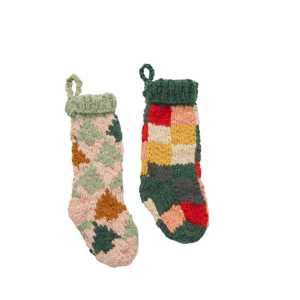 Chunky Knitted Cottage Christmas Stockings - Thumbnail 2