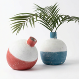 fishing bobber bud vases red blue clay small vase nautical decor single stem vase