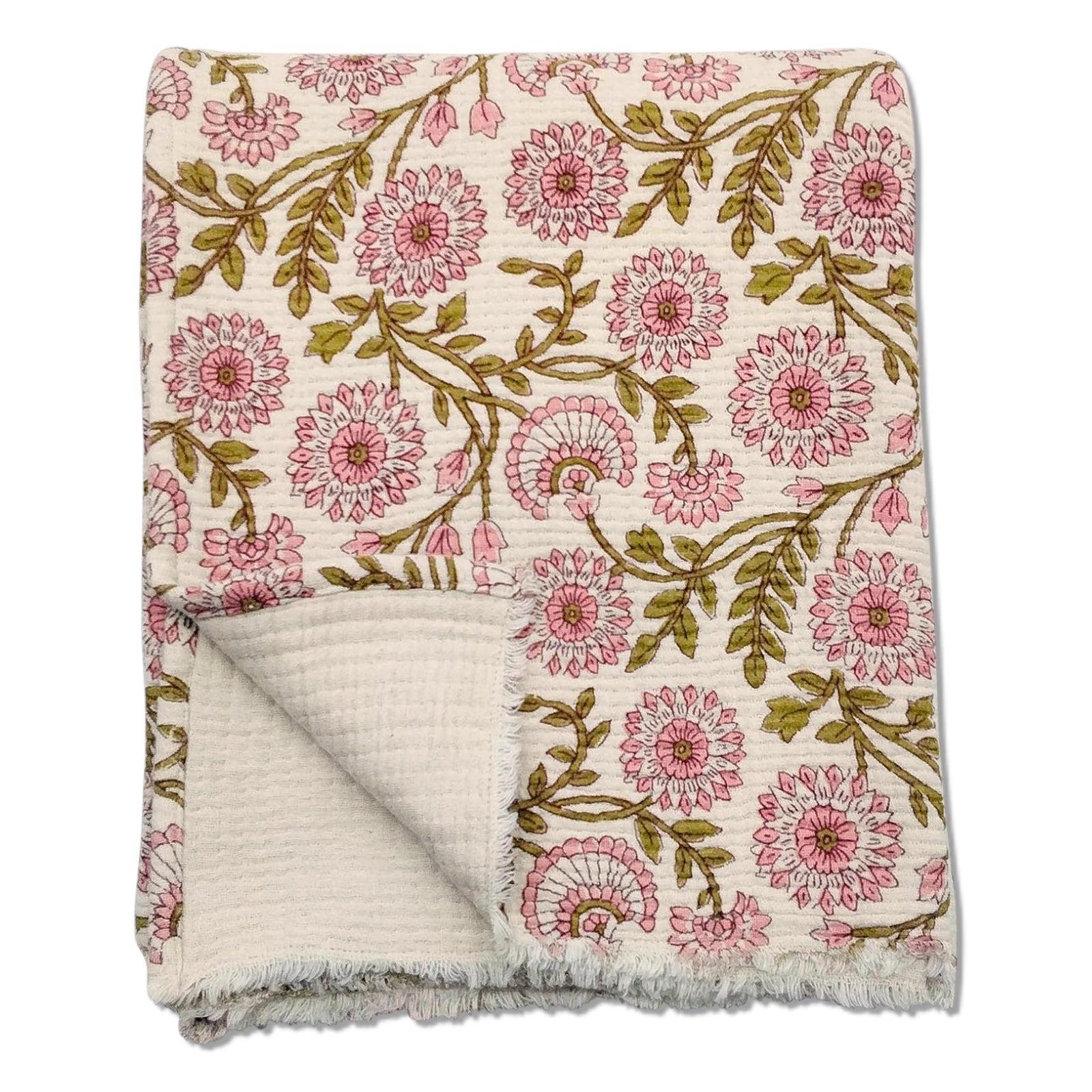 Rust and Cinder Clematis Throw Blanket