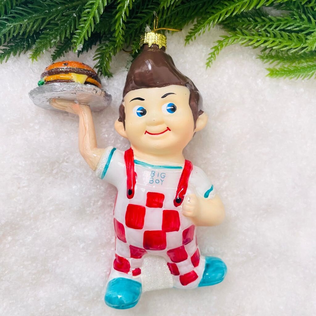 Big Boy Burger Glass Ornament