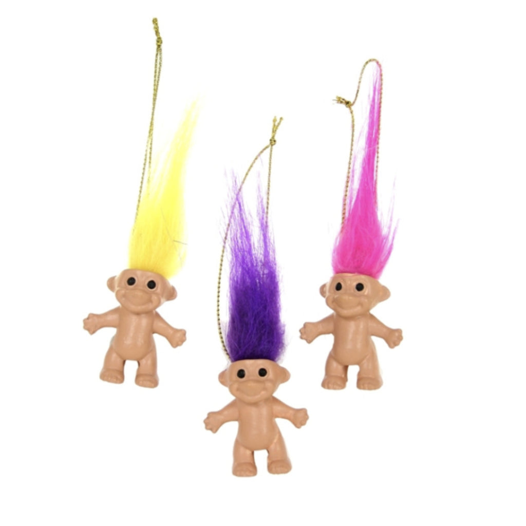 Tiny Troll Doll Christmas Ornaments