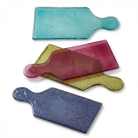 colored glass cheese board tinted serving tray charcuterie board
