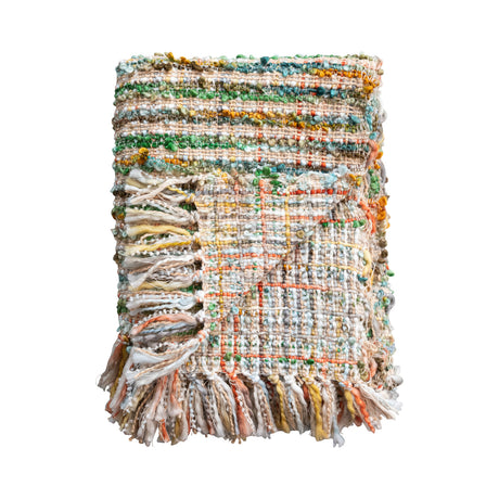 colorful woven acrylic throw blanket by Creative Co-Op