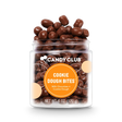 Jar of Cookie Dough Bites candy with milk chocolate–covered cookie dough pieces in a small cup, made in the USA