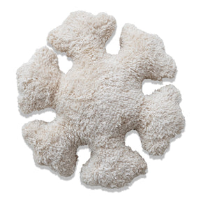 Natural cotton tufted snowflake shaped pillow