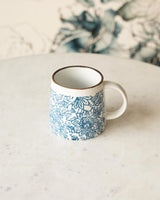 Blue Chinoiserie Hand-Stamped Stoneware Mug