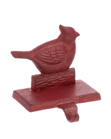 Red Cardinal Cast Iron Stocking Holder