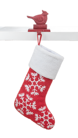 Red Cardinal Cast Iron Stocking Holder