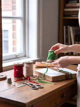 Christmas Velvet Ribbon on Wood Spool