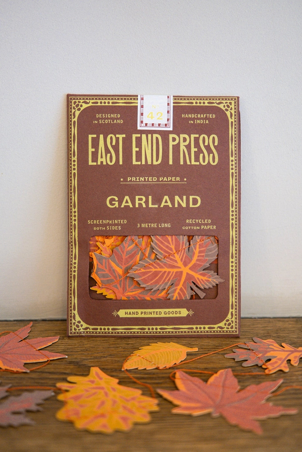 Autumn Leaves Sewn Paper Garland | East End Press