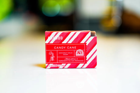 Candy Cane Peppermint & Vanilla Bar Soap | Kuhdoo