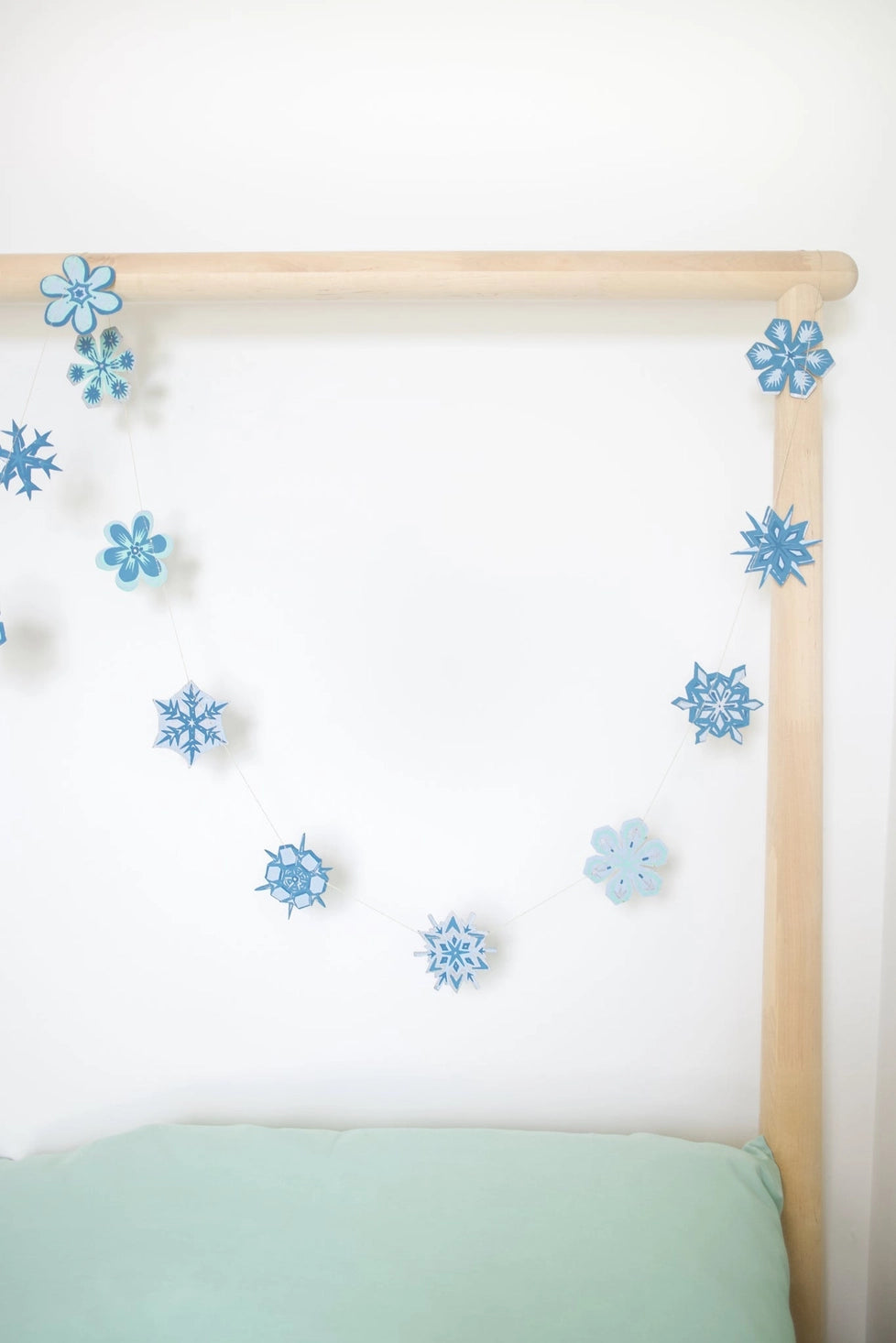 Snowflakes Sewn Paper Garland | East End Press