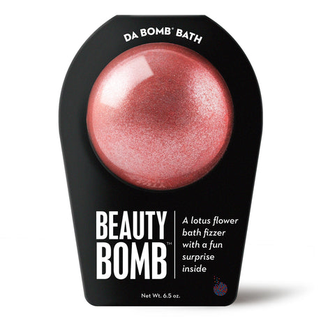Da Bomb Beauty Bomb sparkling pink bath bomb with lotus flower fragrance and a surprise inside