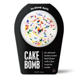 Da Bomb Cake Bomb white bath fizzer with colorful sprinkles, almond buttercream fragrance and a surprise inside
