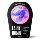 Da Bomb Fairy Bomb pink and purple swirled bath fizzer with buttercup fragrance and a surprise inside
