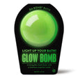 Da Bomb Glow Bomb bright green honeydew bath fizzer with a light-up surprise inside