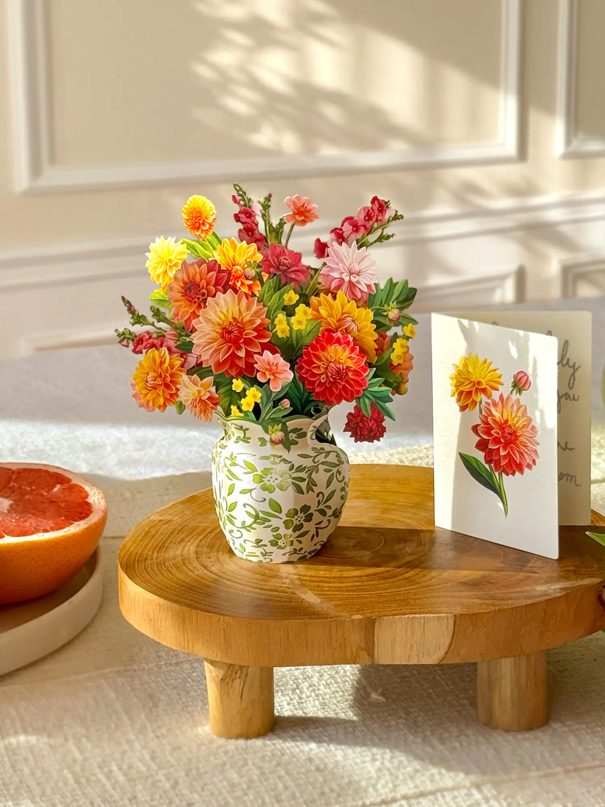 Mini Dahlia Sunrise Pop-Up Card | FreshCut Paper