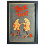 vintage halloween framed picture