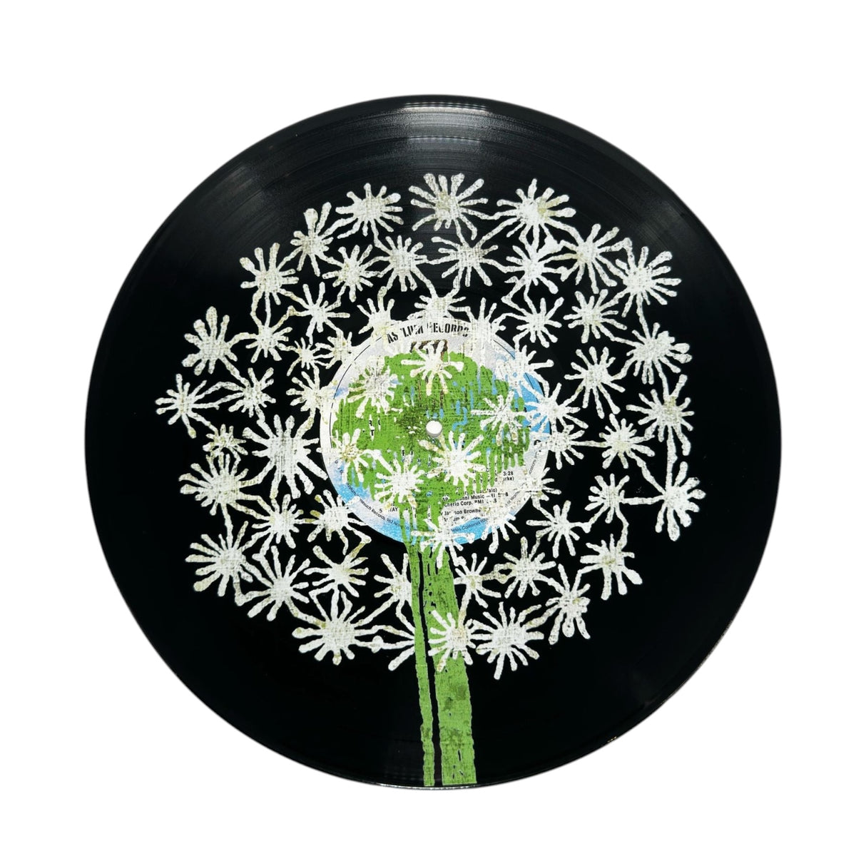dandelion vinyl record wall art sugarboo 12 inch botanical hanging decor