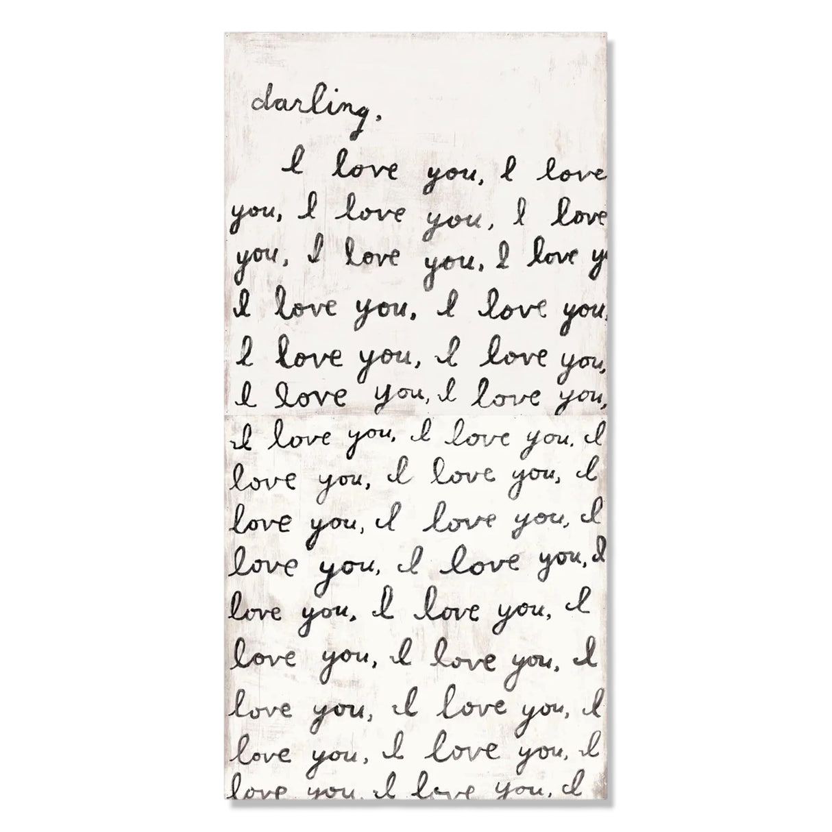 darling i love you wood art tile 9x18 sugarboo wall decor handwritten script sign