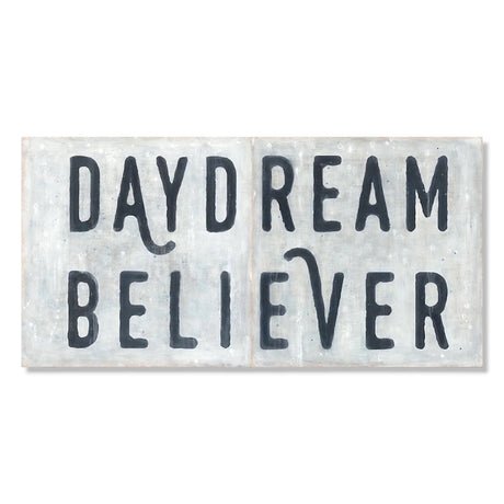 daydream believer wood art tile 9x18 sugarboo wall decor inspirational sign