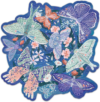 Luminous Butterflies Mini Shaped Jigsaw Puzzle