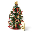 Decorate-your-own pop-up paper Christmas tree with more than 50 classic removable ornaments