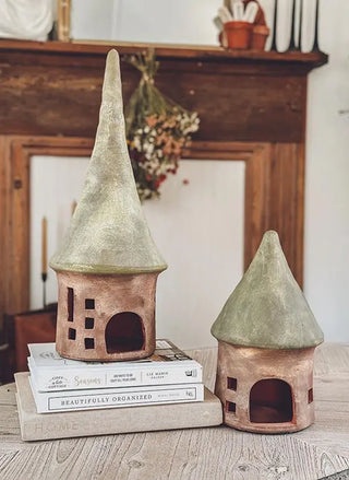 Handmade Terra-Cotta Toad Houses