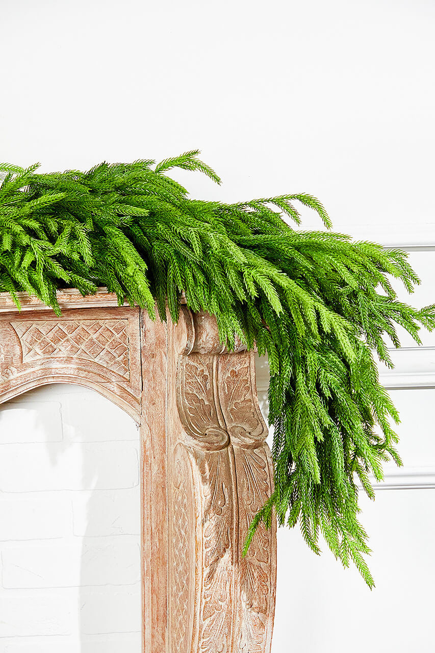 60'' Real Touch Norfolk Pine Christmas Garland - Thumbnail 3