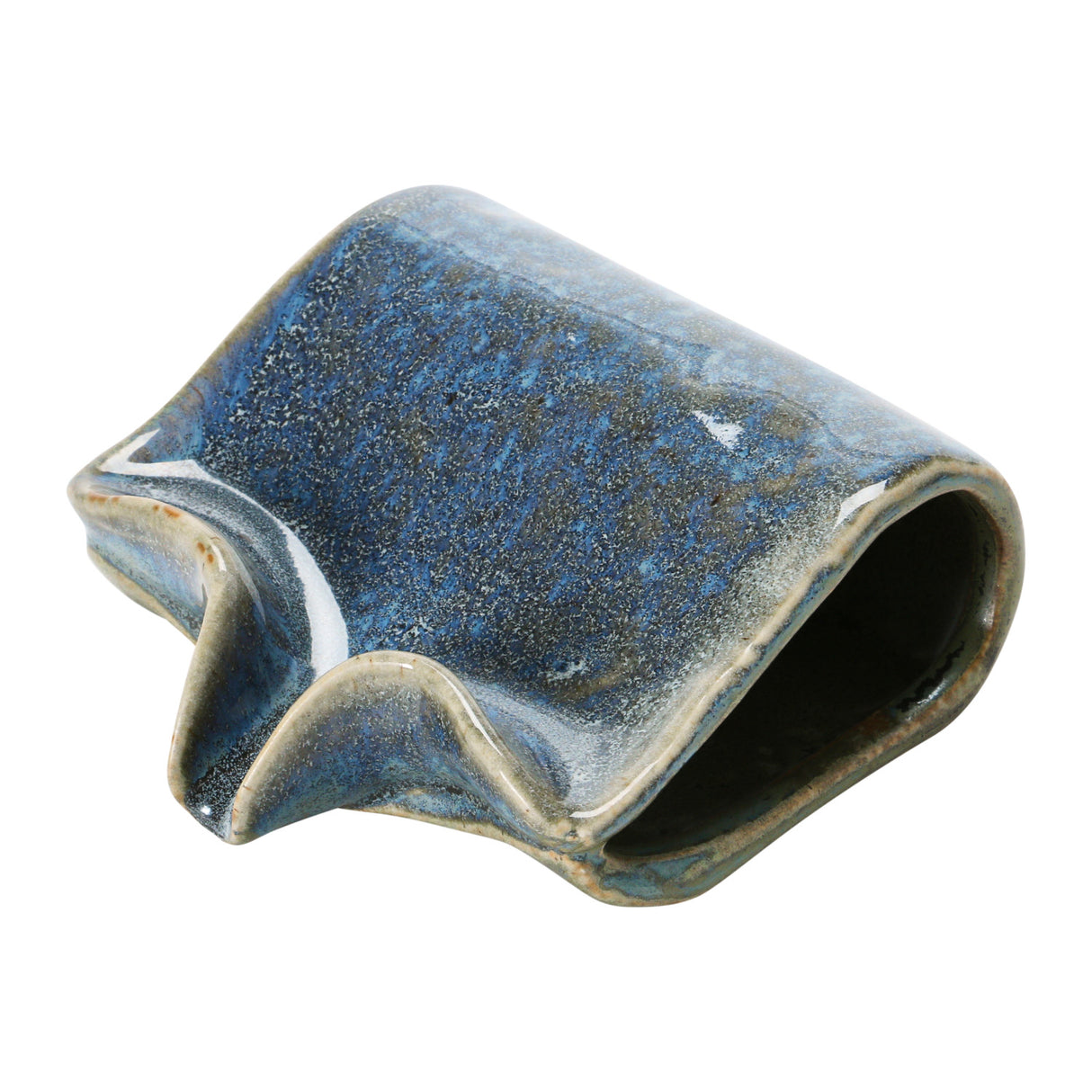 Reactive Glaze Ceramic Soap & Sponge Holder with Drip Spout