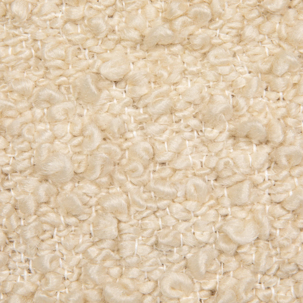 Square Cream Bouclé Pillow with Fringe | Indoor & Outdoor