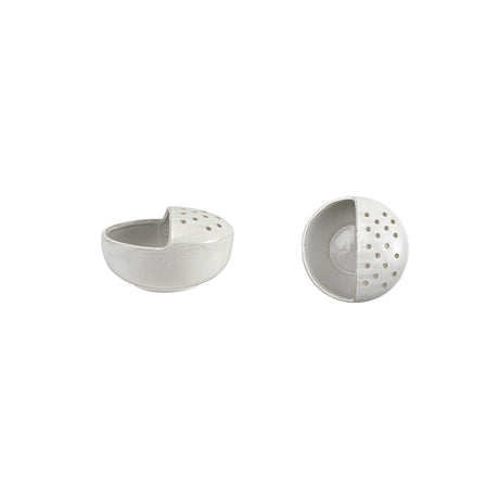 White Ceramic Berry Bowl Strainer